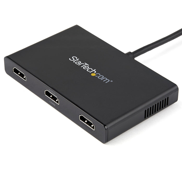 StarTech.com 3-Port Multi Monitor Adapter - Mini DisplayPort to HDMI MST Hub - Triple 1080p or Dual 4K 30Hz - Video Splitter for Extended Desktop Mode on Windows Only - mDP 1.2 to 3x HDMI