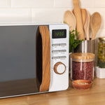 Russell Hobbs RHMD714-N microwave Countertop Solo microwave 17 L 700 W White, Wood Russell Hobbs