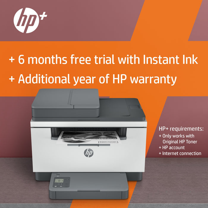 HP LaserJet HP MFP M234sdne Printer, Black and white, Printer for Home and home office, Print, copy, scan, HP+; Scan to email; Scan to PDF